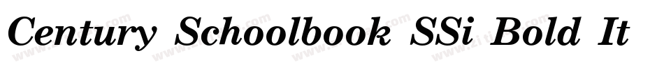 Century Schoolbook SSi Bold Italic字体转换